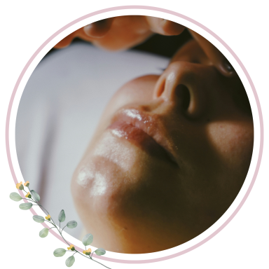 Facial on a lady's face